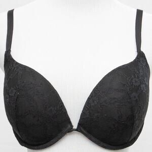 Victoria's Secret Black Lace Cover Push-up Bra 34DD